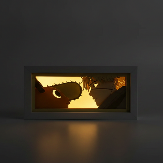 Lampe Denji et Pochita Face à Face