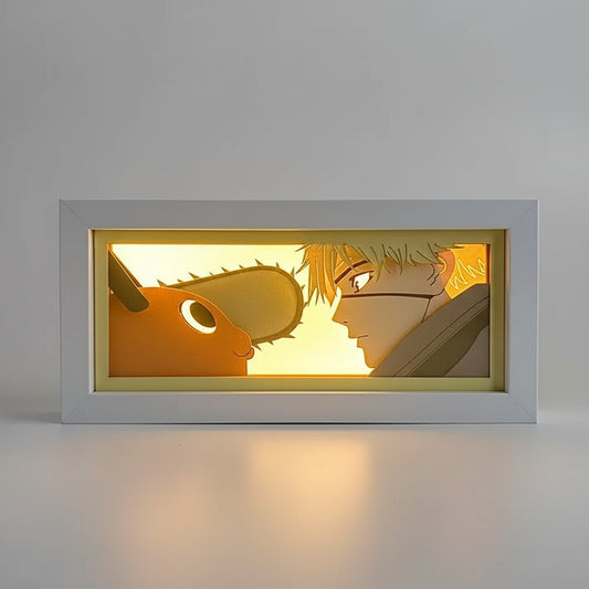 Lampe Denji et Pochita Face à Face