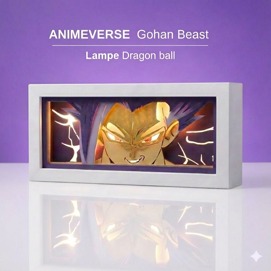Lampe LED Manga Gohan Beast - Dragon Ball Télécommande RGB