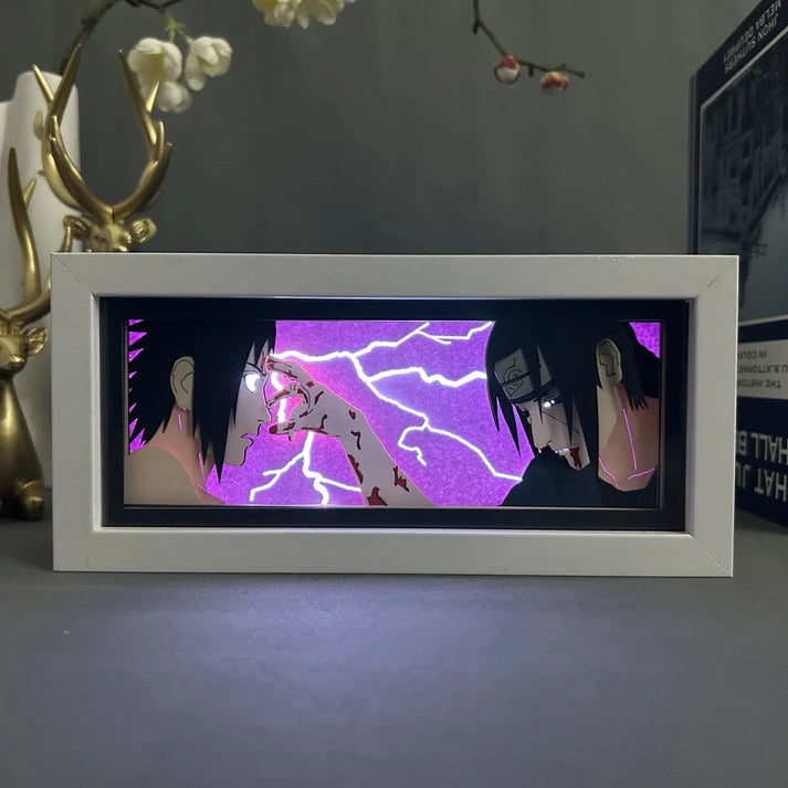 Lampe LED Manga Itachi x Sasuke - Naruto Télécommande RGB
