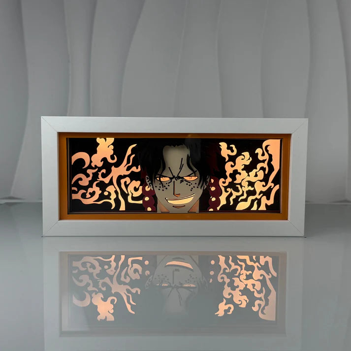 Lampe LED Manga Ace Flammes - One Piece Télécommande RGB